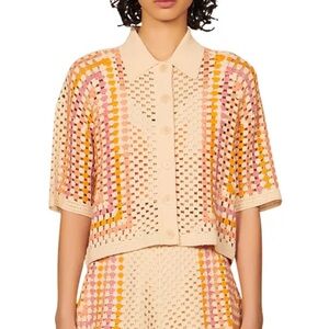 Sandro Crochet Blouse/Cardigan